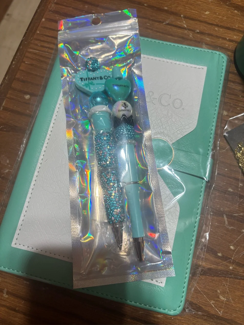 Tiffany & Co. Notebook & Handmade Pens Set